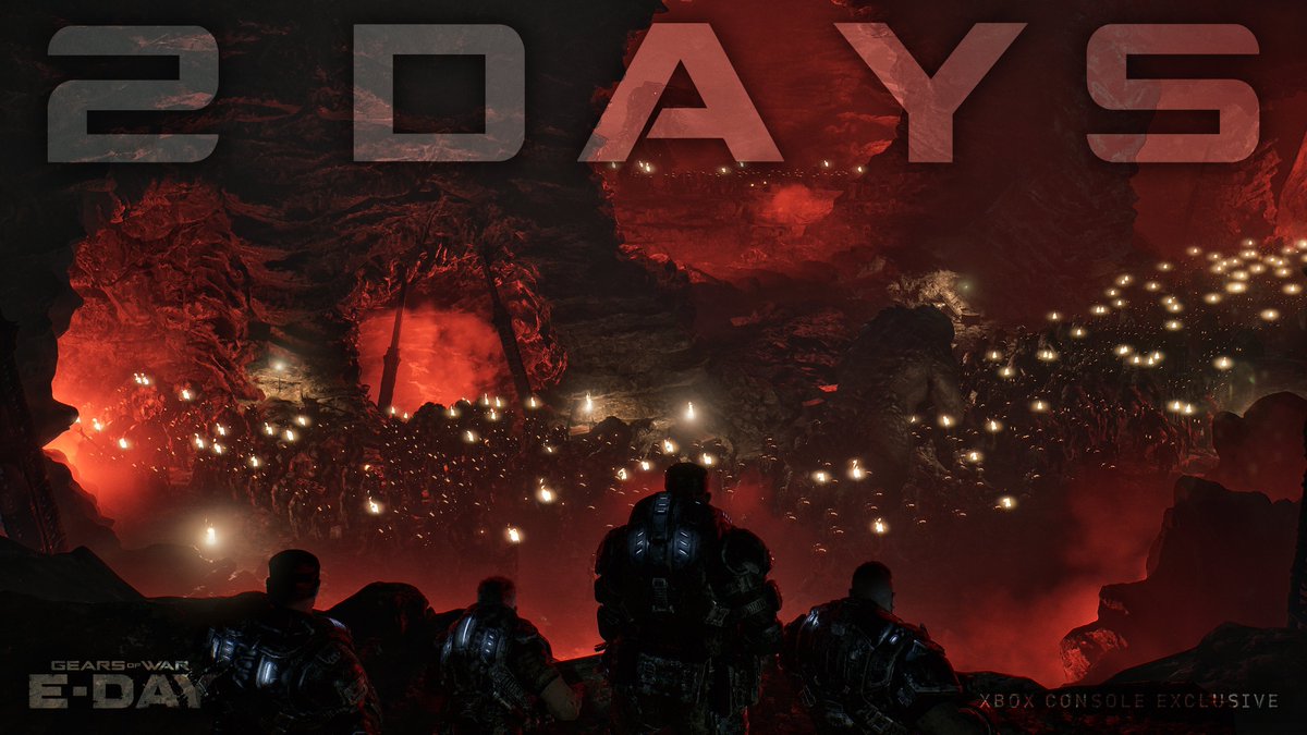 7asawiGamer's tweet photo. يومين فقط على إطلاق لعبة Gears of War: E-Day حيث الرُعب والغموض 🔴.
🔸 اللعبة تدعم اللغة العربية ☑️
🔸 متاحة مجاناً لمشتركي خدمة #XboxGamePass فئة الألتمت: وبذلك بمجرد شراء الترقية، ستكون قادراً على لعبها في 1 أكتوبر. https://t.co/Jdcs6ON6DB