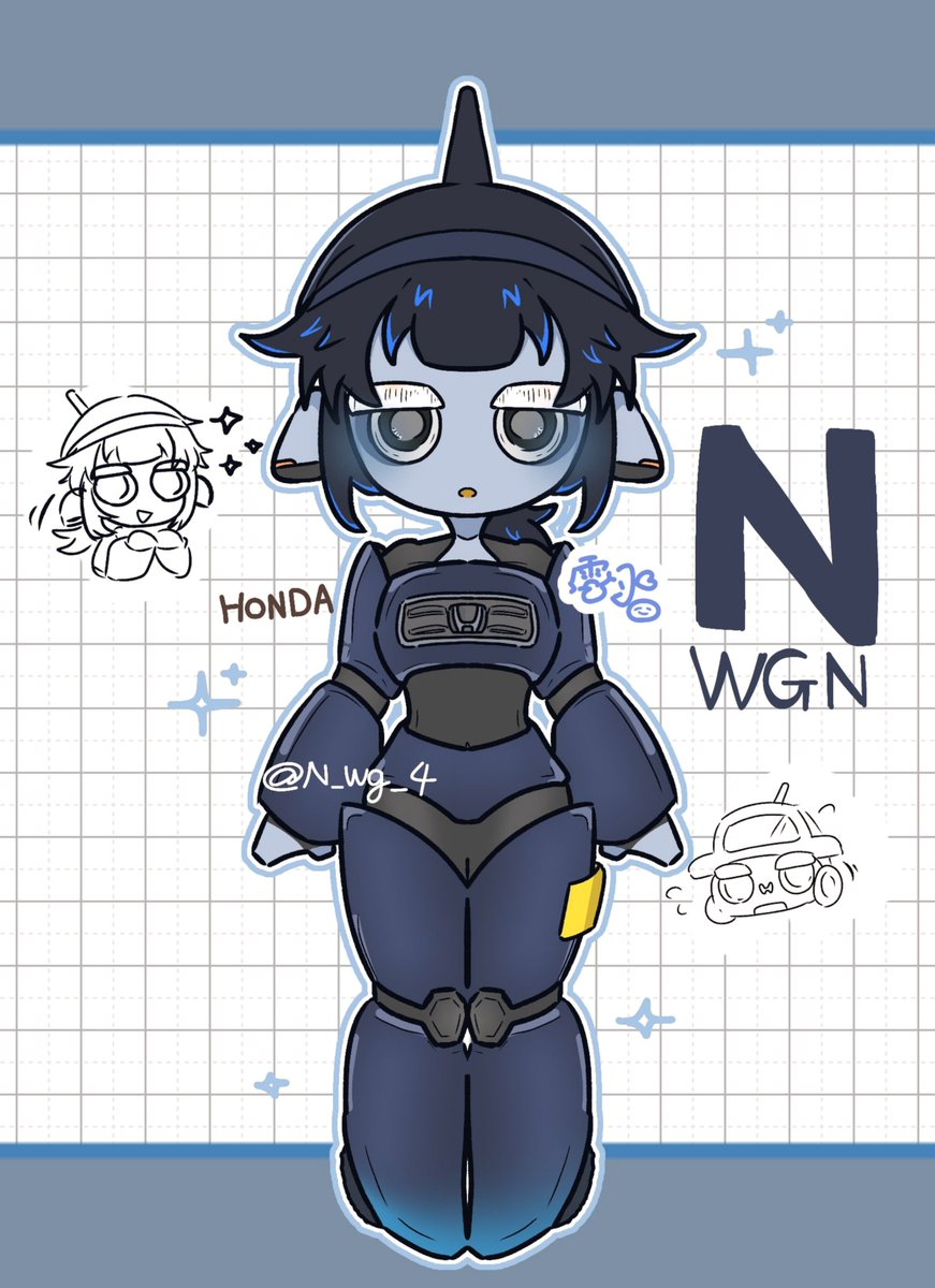 N_wg_4's tweet photo. 愛車を擬人化したよ😌💕 https://t.co/v7FXuS1TBD
