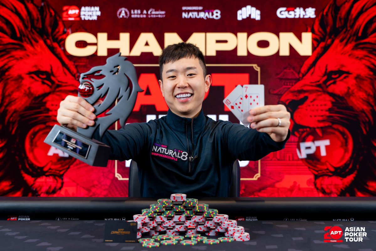 natural8's tweet photo. Congratulations to #Natural8 Team Hot @winpokercouple Nevan Chang on winning APT Jeju 2026 Event #35: Superstar Challenge!
 💰 KRW 451,777,500 (~USD 337K) 🎟️ USD 10K #APTC2026 Main Event Ticket

A huge victory against a record-breaking 51-entry field! ♠️ https://t.co/yRhfc2Liek