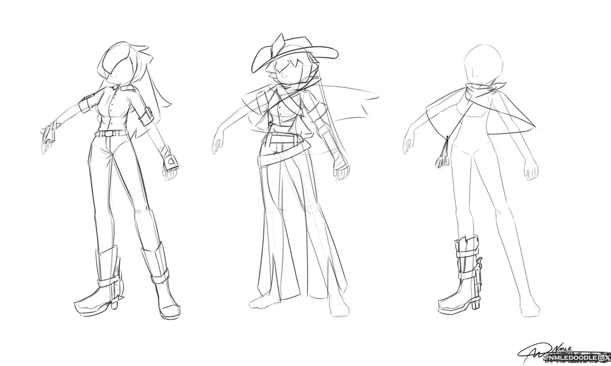 Nmledoodle's tweet photo. Been experimenting with some frontier/western styles, might expand more later IDK.🙃
#oc #ocart https://t.co/wmj0id8eIx