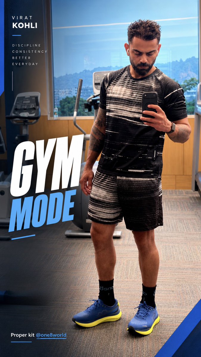 oncric_'s tweet photo. Virat Kohli back in the gym, putting in the work. 💪🔥
Discipline. Consistency. No shortcuts. 👑

#Cricix #ViratKohli #KingKohli #GymMode #Cricket https://t.co/erffDhfU7Q