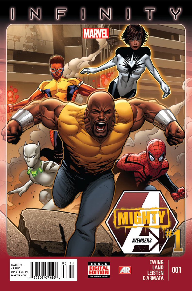 forsamwilson's tweet photo. This Week's Comic Of The Week is The Mighty Avengers (2013) by Al Ewing !!
Falcon joins a more grounded team of Avengers on his own, how will it go ? :D 

last minute thing : you can tag your post with #samwilsonbookclub ! that way everyone can see everyone's tweets in one place! https://t.co/CS8ogu5dO6