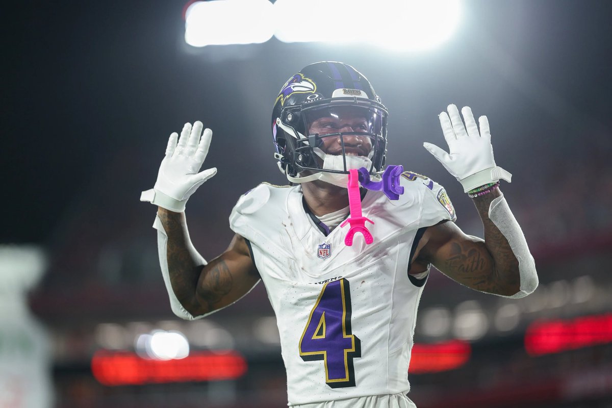 LiveRavenNation's tweet photo. Zay Flowers leads the ENTIRE NFL with 9.0 yards per route run through Week 3, per Next Gen Stats. 🤯

The next closest player: Jaxon Smith-Njigba at 4.6.

Zay is nearly DOUBLING the rest of the league. https://t.co/q0eNHJXOd8