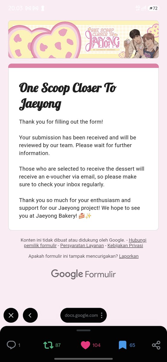 jejeyomi1407's tweet photo. @jaeyongbakery 🥹🫶 https://t.co/04GLarZ2dn