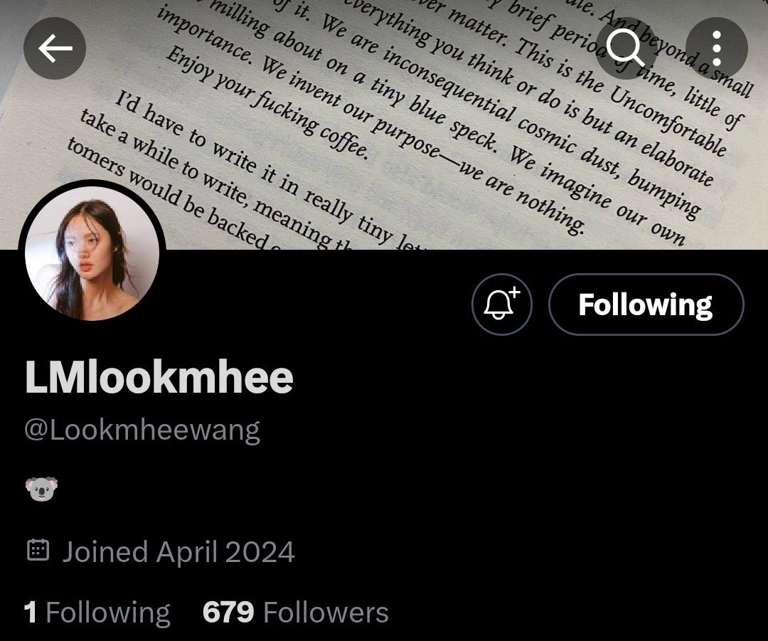 universecosmicg's tweet photo. Lookmhee is a hella damn loyal girl for following only one person from the very start until today

#LMSY https://t.co/GMKf9SYexl