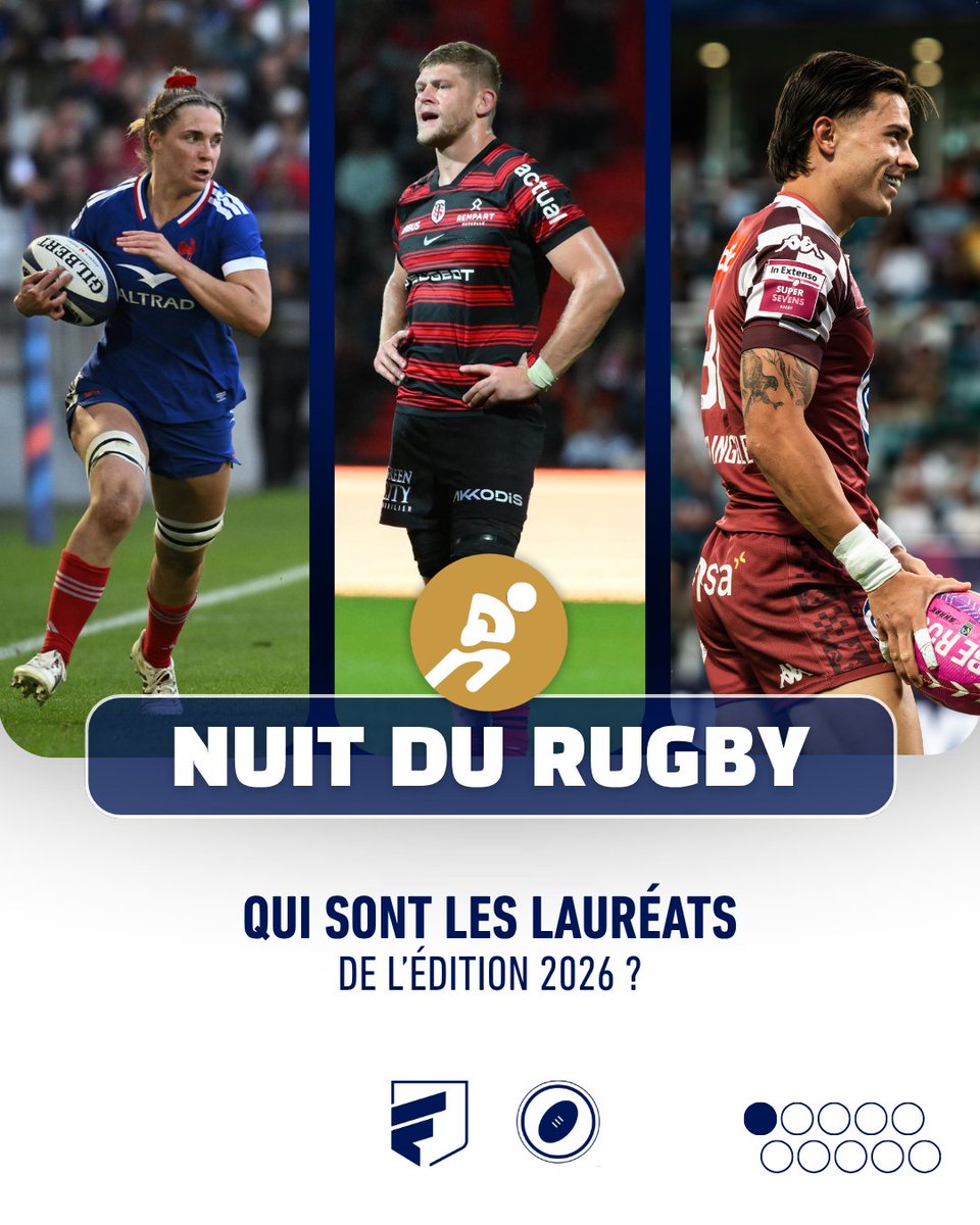 FNASS_'s tweet photo. La FNASS félicite l'ensemble des lauréates et lauréats de la Nuit du Rugby 2026 ! 🏉🏆

#FNASS #Provale #NuitduRugby #LNR #Rugby https://t.co/aCkmrS4DKz