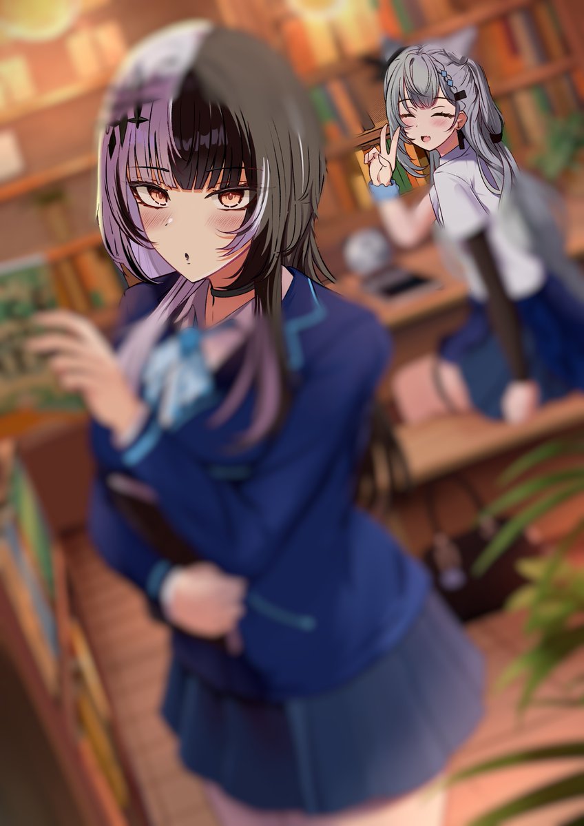 karunochi's tweet photo. I drew GreyScaleX (of course I am) for HoloGakuen Artbook collab!!, go check it out if you haven't! https://t.co/TyUaJDVjsO