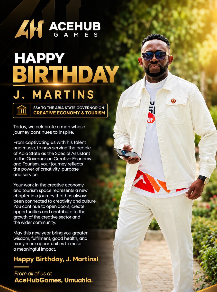 Acehubgames's tweet photo. @Realjmartins Happy birthday to you, sir. https://t.co/s8KWtoSjmt