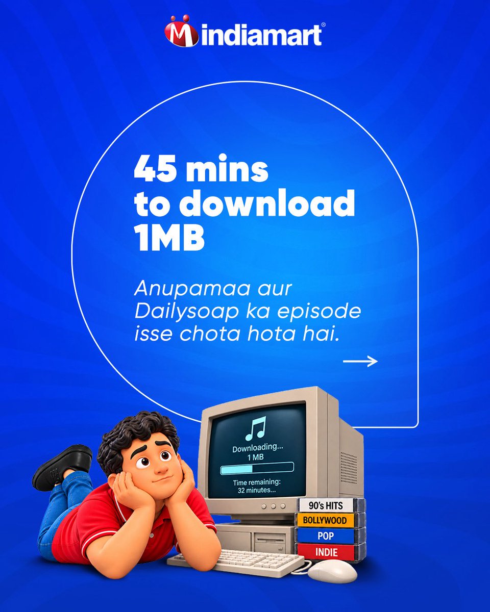 IndiaMART's tweet photo. Were these something jo aapne #DekhaHai?
Watch the IndiaMART Anthem: https://t.co/eZFlNhOMjn
#IndiaMART #KaamYahinBantaHai #AIAnthem #B2BIndia #MSMEs https://t.co/PxyiSaAXyc