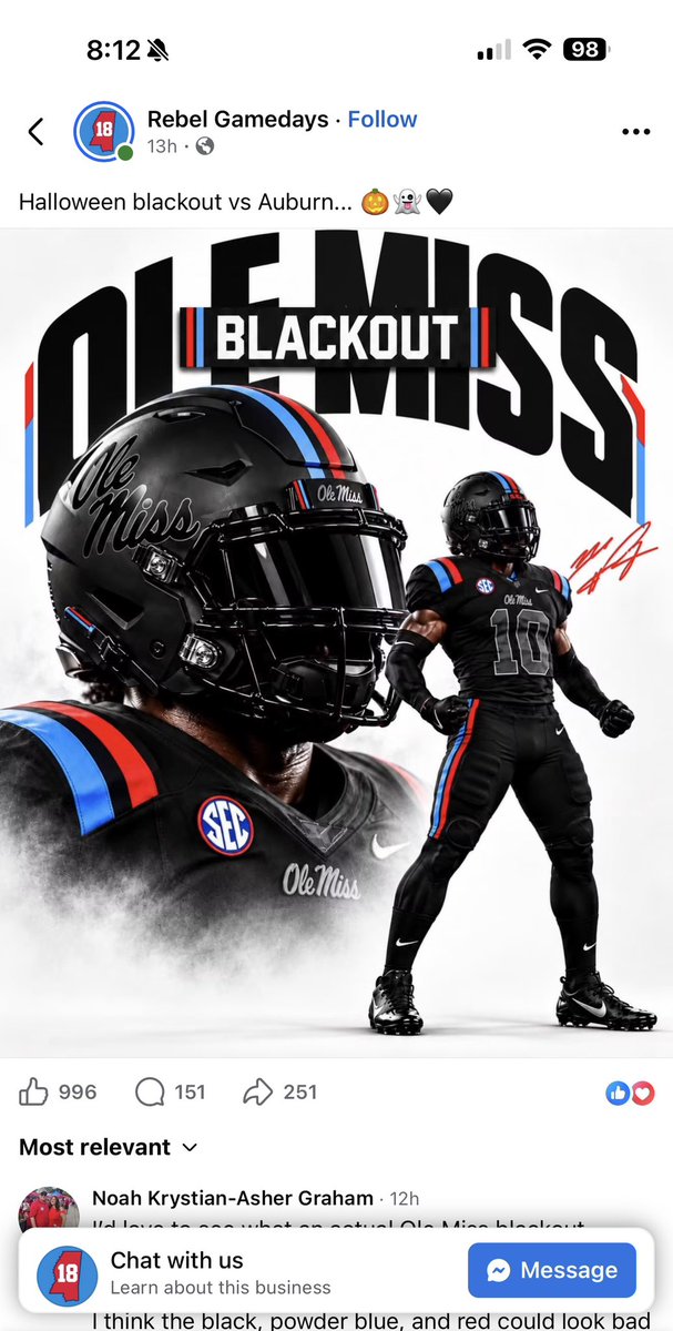 olemissbaggman's tweet photo. Chat is this real? https://t.co/tly5wjVYc2