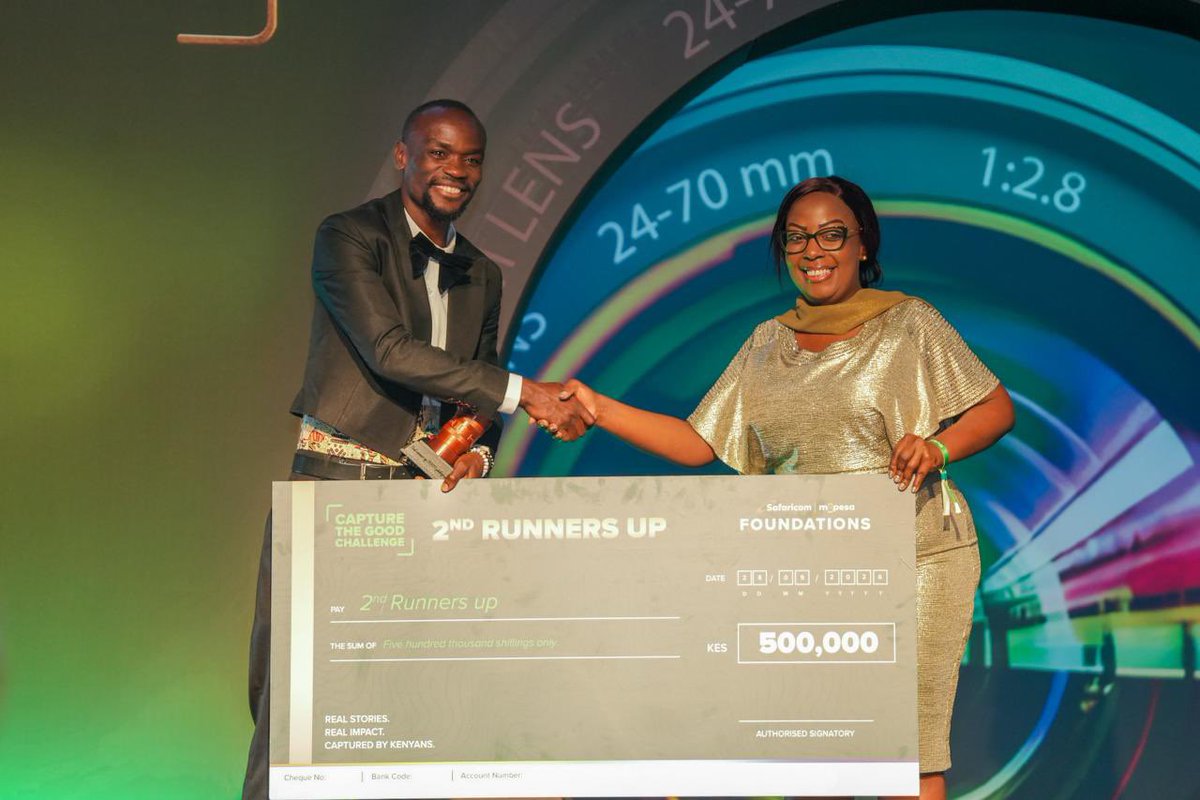 SafaricomPLC's tweet photo. Some stories don’t just deserve to be told; they deserve to be felt.  

After an incredible journey of creativity, purpose and capturing the good across Kenya, Lameck Ododo and David Mutuku have earned their place as our Bronze winners in the Capture the Good Challenge. 🥉 

In Photography, Lameck’s “A Unified Game” captured the power of sport to bring a community together, while the judges recognised his eye for balance and his powerful portrayal of community transformation. #CaptureTheGood #CTGAwards #TransformingLives
