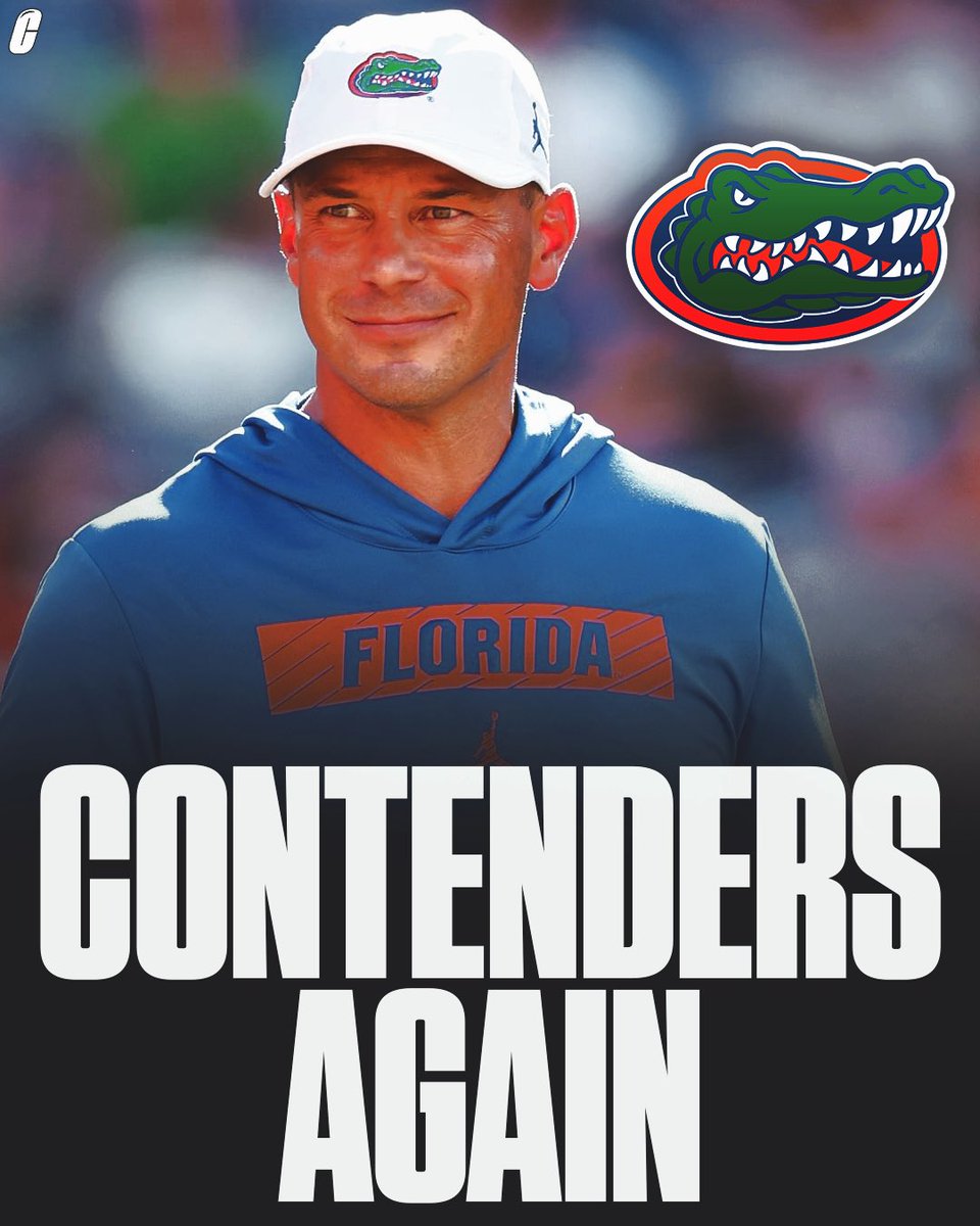 CFBAlerts_'s tweet photo. THE GATORS ARE BACK ❗️🐊

Jon Sumrall has propelled Florida back into national championship contention just 4 games into his tenure.

Will the Gators make the College Football Playoff? 💭 https://t.co/yZAF7IZsfi