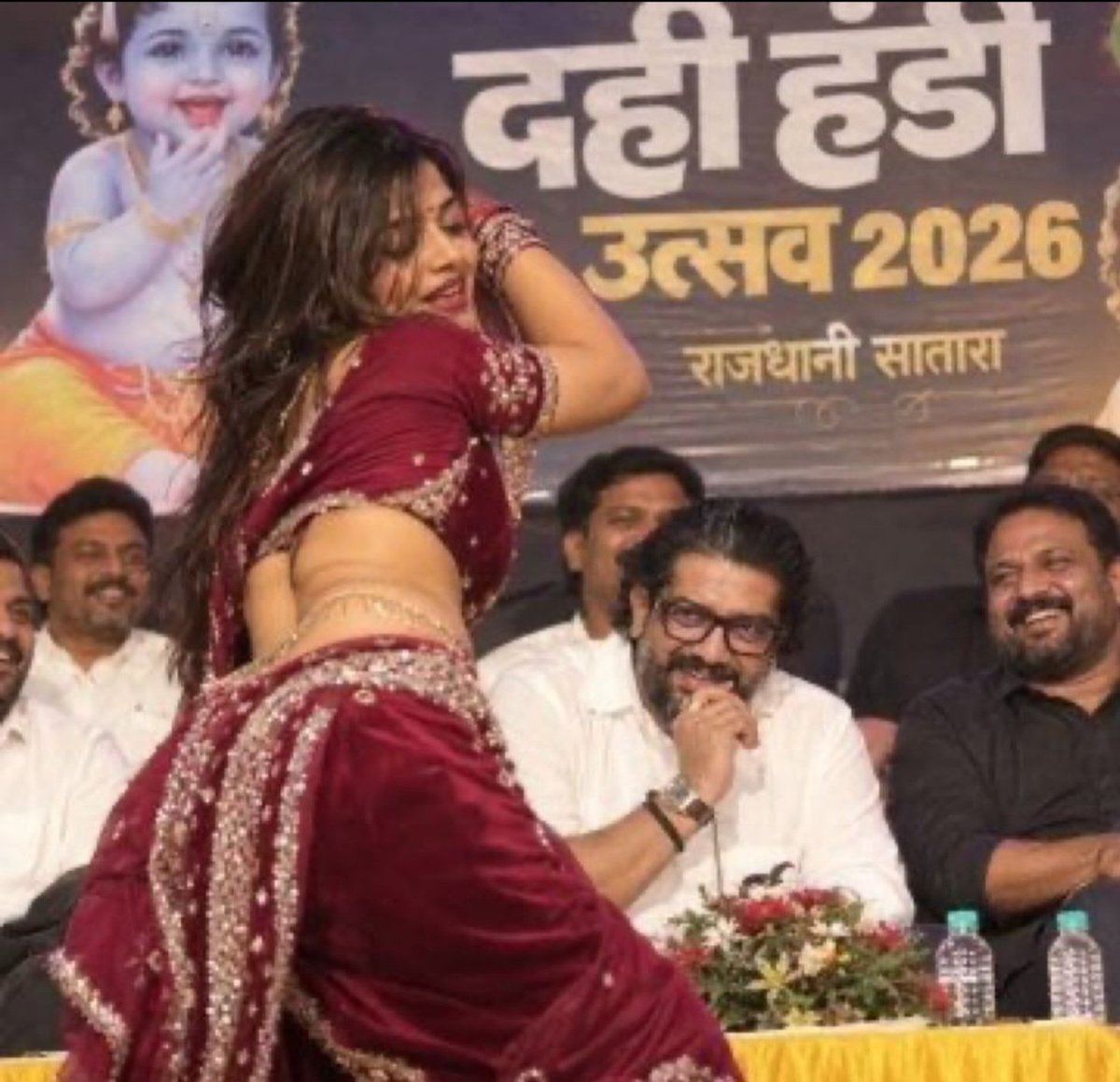 b2sharan's tweet photo. @Cockroachisback What culture is this PM during our #Hindu festivals Bar Dancers ? even in #Banaras our #Indian #Police are watching vulgar bar dancers & even filming them. Viral videos online.
What about #BJP MLA majority are accused of #RAPE.
Rapists are garlended & victims are paraded what https://t.co/PQhBKwSoXq