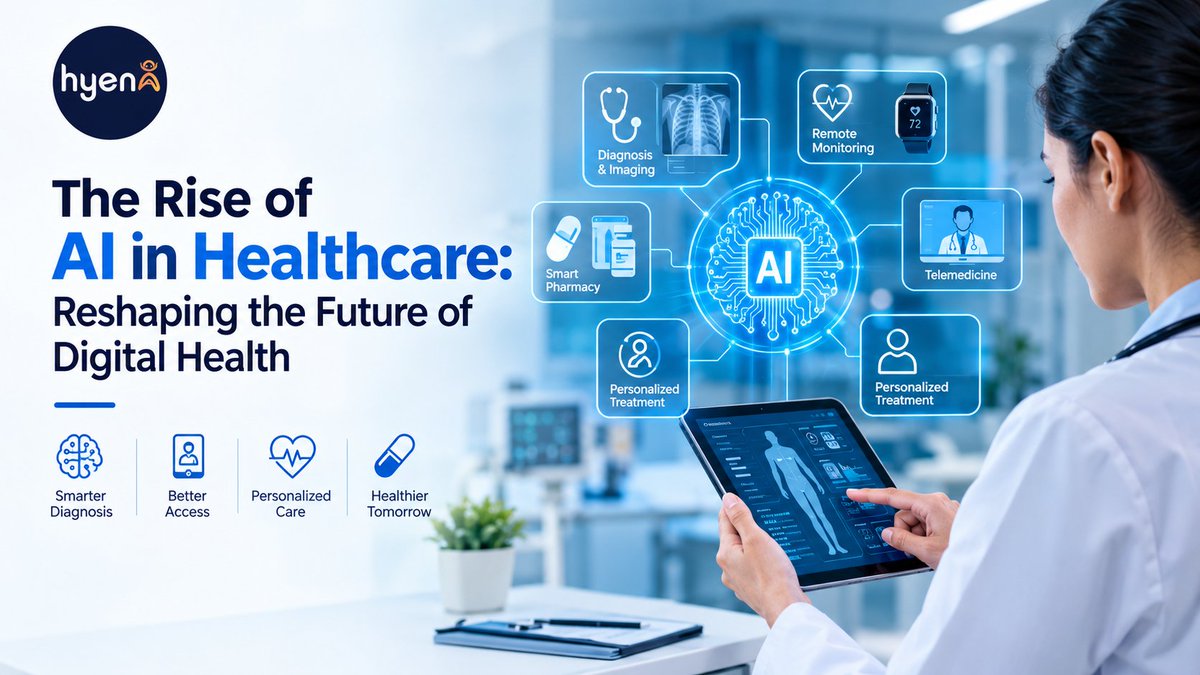 Saipriyareddii's tweet photo. 🩺 The Rise of AI in Healthcare is transforming digital health with smarter diagnosis, personalized care, and better patient access. 🤖💙
Discover how AI is shaping the future of healthcare!

🔗 https://t.co/Y3I03y5M4K
📞 +1-571-723-0339 📧 sales@hyena.ai

#AIinHealthcare #Apps https://t.co/zR291CjK3P
