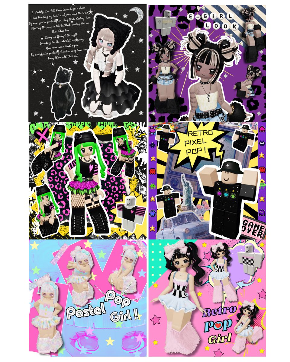 yuuu_783's tweet photo. My September Roblox avatar collages💜
They look so cute lined up like this!
I’ll be making lots of Halloween collages next month!🎃

#Robloxart #RobloxFashion #RobloxAvatar⁠ https://t.co/z5hNQ4RNyl