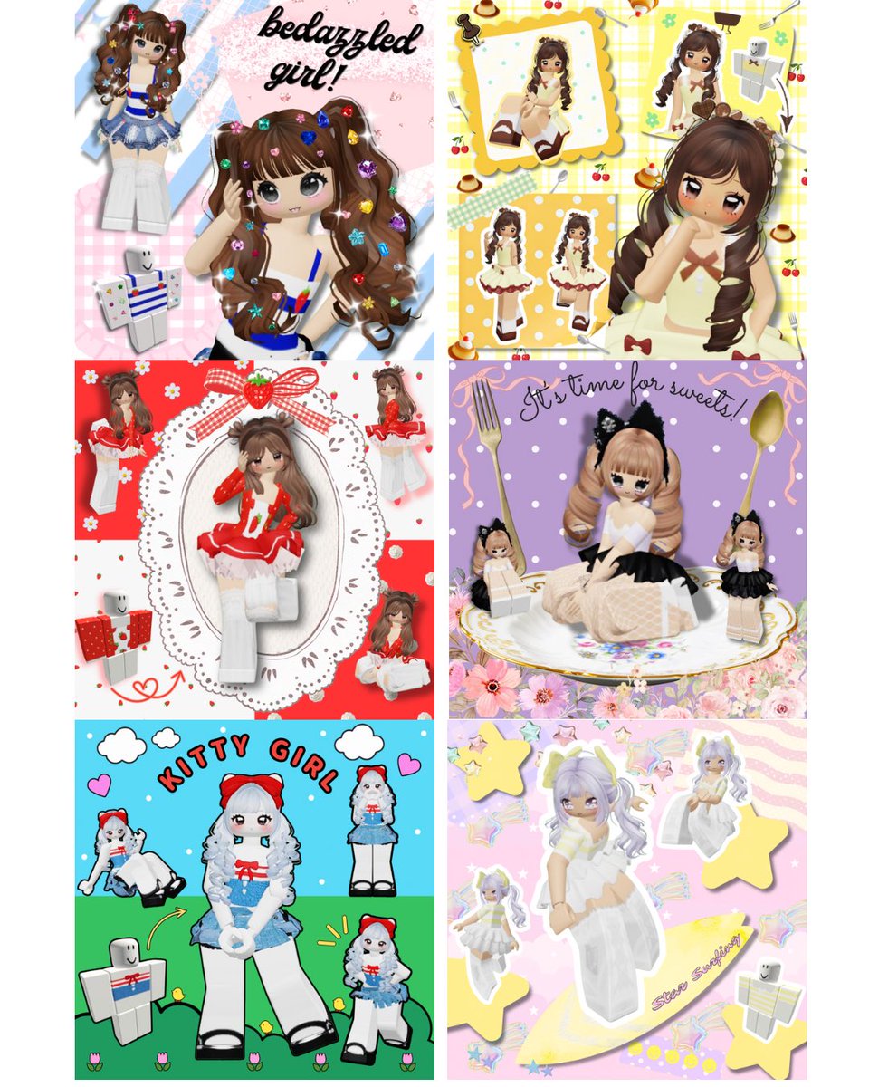 yuuu_783's tweet photo. My September Roblox avatar collages💜
They look so cute lined up like this!
I’ll be making lots of Halloween collages next month!🎃

#Robloxart #RobloxFashion #RobloxAvatar⁠ https://t.co/z5hNQ4RNyl