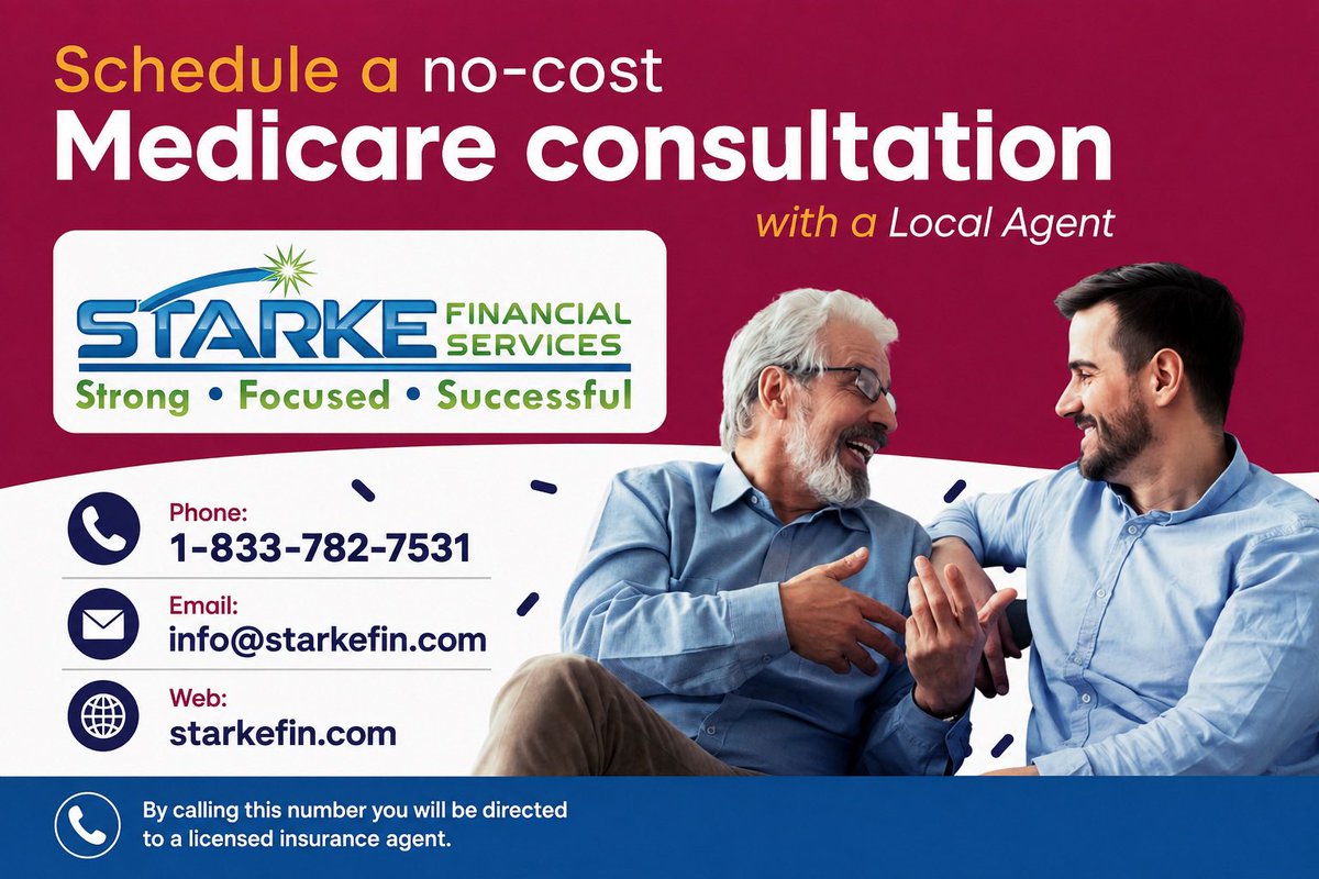EricHStarke's tweet photo. AEP Medicare starts 10/15/26. Book time with Starke Financial Services:
https://t.co/4TOxpZbdrU https://t.co/5ezLD0bpvd