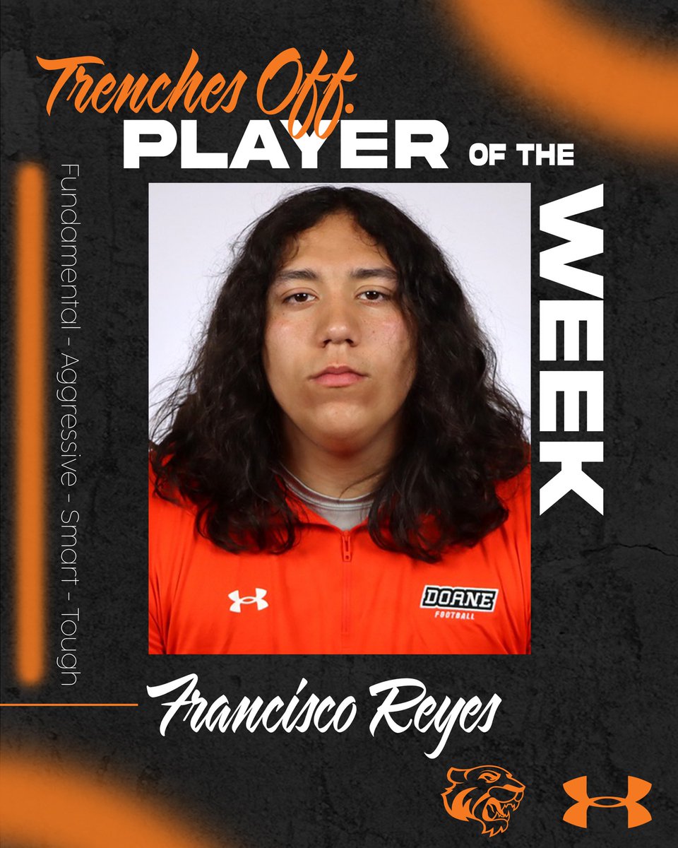 DoaneFootball's tweet photo. Lastly we would shine some spotlight on the big guys getting it done in the Trenches this weekend during the Home Opener against Waldorf 
Offensive Trenches: Francisco Reyes
Defensive Trenches: Caleb Daniell https://t.co/MdPEiQsWlA