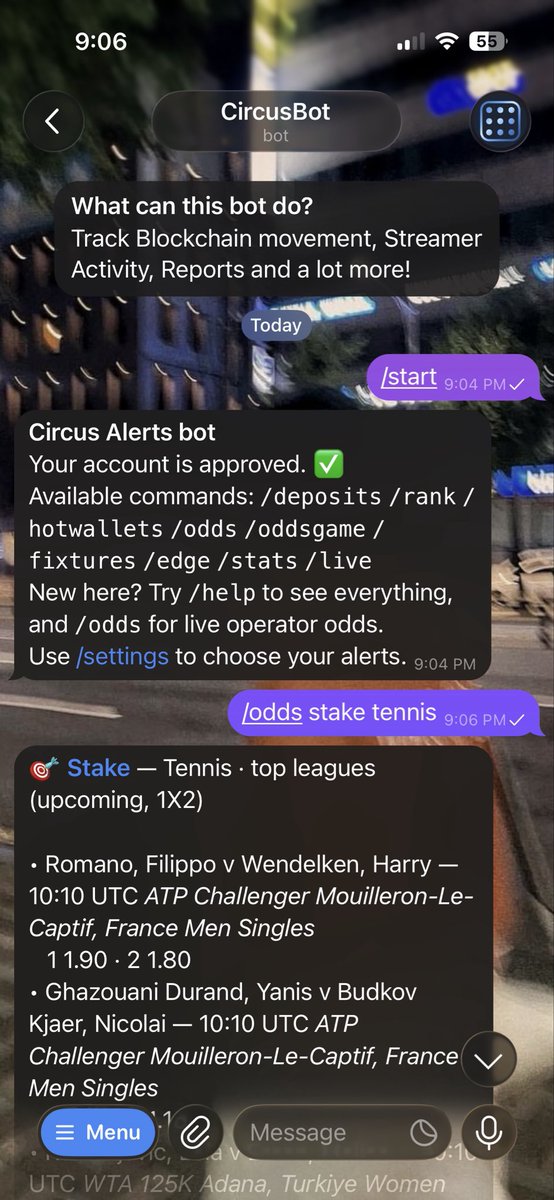jajaiie_'s tweet photo. this bot is so cool!!  @CircusFYIBot is so useful, you can see upcoming games, leagues, and odds all in one place! https://t.co/xCUKFbt8By