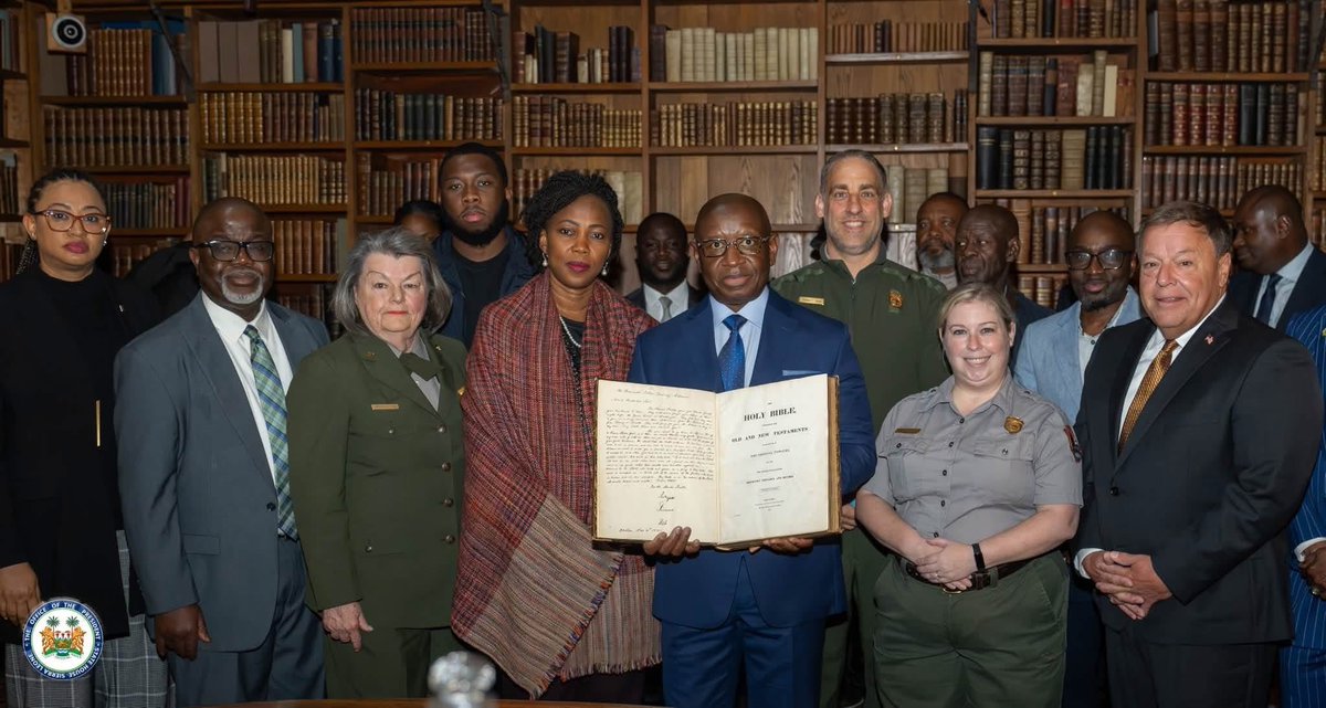 FirstLadyBio's tweet photo. When history is preserved for generations yet unborn, it becomes a beautiful gift to humanity.

It was a profound honour to visit the Adams National Historical Park and see the Mende Bible on display, a powerful reminder of the historic connection between Boston, Massachusetts, and Bonthe in Sierra Leone.

For us, this was far more than a visit to a place of historical significance. It was a deeply touching journey through a shared history of bravery, dedication, compassion and the enduring pursuit of freedom.

Standing in a place where the stories of our Sierra Leonean compatriots who paved the way for generations to come are preserved was deeply moving. The courage of the Africans aboard the Amistad, the story of Sengbe Pieh, and the compassion and conviction associated with President John Quincy Adams all form part of a remarkable chapter in the history of the struggle for freedom and human dignity.

I was especially honoured to make this visit alongside my husband, H.E. President Julius Maada Bio, who himself hails from Bonthe, Sierra Leone. For both of us, the connection between Bonthe and this historic place in Massachusetts carries a very special meaning.

To see a piece of our heritage preserved here, allowing people from across the world to learn, reflect and remember, is truly touching.

We honour those who came before us, whose courage opened doors for generations yet unborn. Their stories remind us that the pursuit of freedom, dignity and justice transcends borders and generations.

From Boston to Bonthe, this history continues to connect our peoples.

With gratitude, pride and love for Sierra Leone. 🇸🇱

FMB