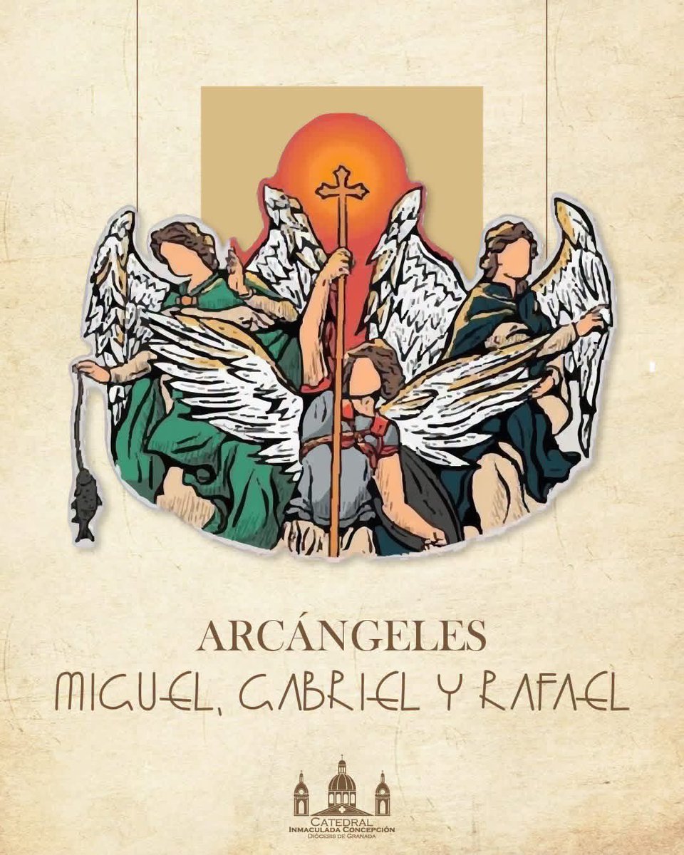 catedraldiocgra's tweet photo. San Miguel, defensor de la fe; San Gabriel, mensajero de Dios; y San Rafael, guía y compañero de camino. Que su intercesión nos proteja, fortalezca nuestra fe y nos guíe siempre por el camino del Señor.

#CatedralDiocGranada #CaminandoJuntosDiocGranada https://t.co/WKQ2C2FX91