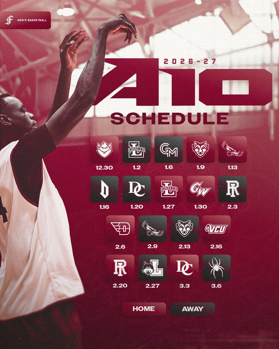 FordhamMBB's tweet photo. The A-10 schedule is here ✅ https://t.co/5FyUhl3p4T