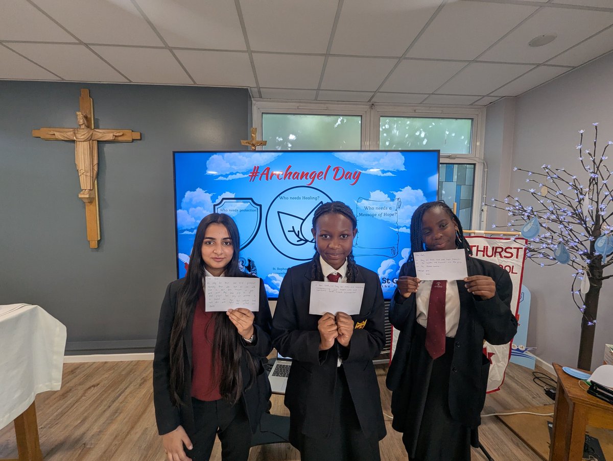 stuartbathurst's tweet photo. On the Feast of the Archangels, our students took time to write  prayers and intentions for the World-particularly special as we belong to the St Gabriel the Archangel CMAT!

May we, like the Archangels be people who listen, respond and bring God’s message of hope to others! https://t.co/DEnzqmy0vu