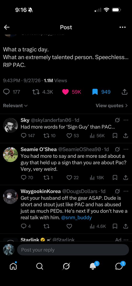 ElijahDaGoa's tweet photo. @Lloydl26 @Fightful @RheaRipley_WWE This one of them and trust me there’s thousands more and there thousands people who bashing her to in the comments https://t.co/znlaAYBtFQ