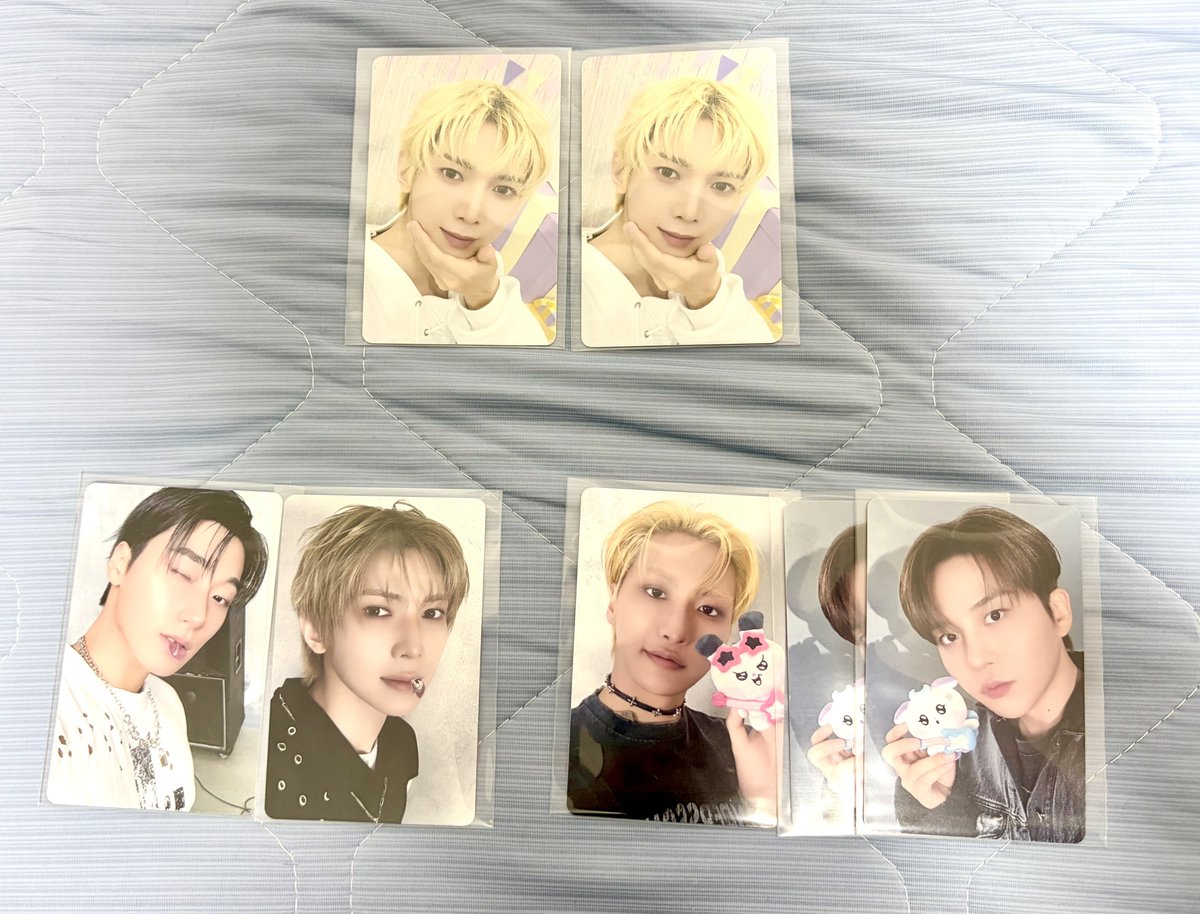 sha____s0211's tweet photo. ateez mighteez Rock the stage 交換

譲) 1枚目

求) 2枚目 ホンジュン ミンギ (ウヨン)
      🩷>💜>>🧡(身内分)

郵送希望📮
サン、ソンファはなるべくまとめての交換希望です。
お気軽にお声掛けください☺︎ https://t.co/qWAzZ9Rtxp