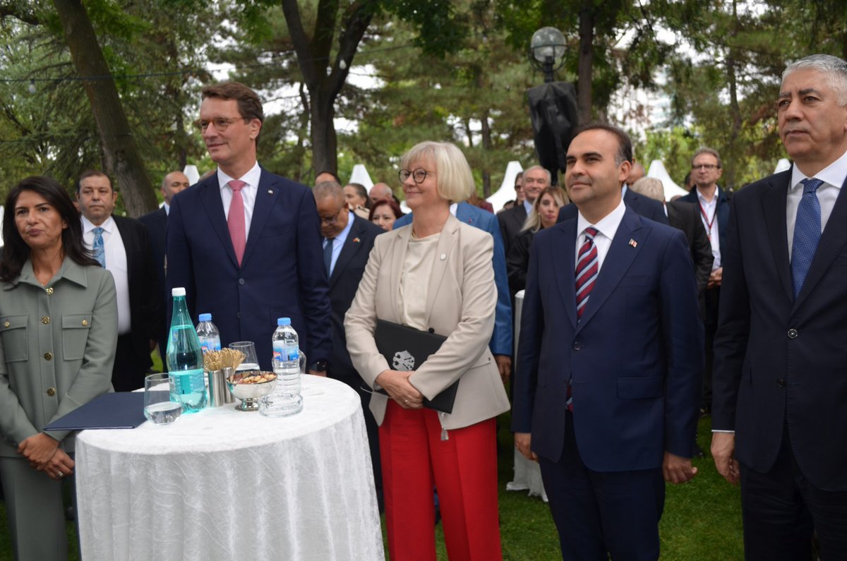 DplmtcObserver's tweet photo. THE 36th ANNIVERSARY OF GERMAN UNITY DAY CELEBRATED IN ANKARA
An event was organised as part of the celebrations marking the 36th anniversary of German Unity Day, hosted by Sibylle Katharina Sorg, Ambassador of the Federal Republic of Germany to Ankara. https://t.co/ljdsgleUfm