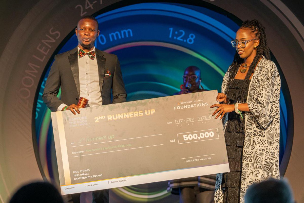 SafaricomPLC's tweet photo. In Videography, David’s “A Story of Ashes, Resilience and a Life-Saving Comeback” took us to Nabakisho Clinic, shining a light on health transformation and the resilience behind every comeback. 

For bringing these powerful stories to life, they each walk away with KSh 500,000, a brand-new Vivo phone, KSh 250,000 to bring a community project of their choice to life, and a KSh 200,000 equipment voucher. 

Congratulations, Lameck and David! Your stories moved us, inspired us and truly captured the good. #CaptureTheGood #CTGAwards #TransformingLives