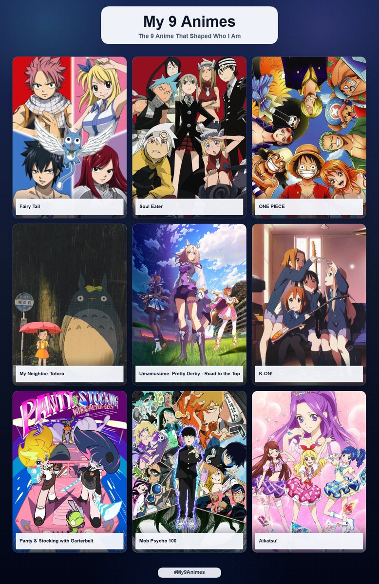 Itzmara_love's tweet photo. saw oomf did this soo i did it too (theres more but these are more of the anime that i concider very impactfull to me in difrent ways) https://t.co/8O7INwU1Ey