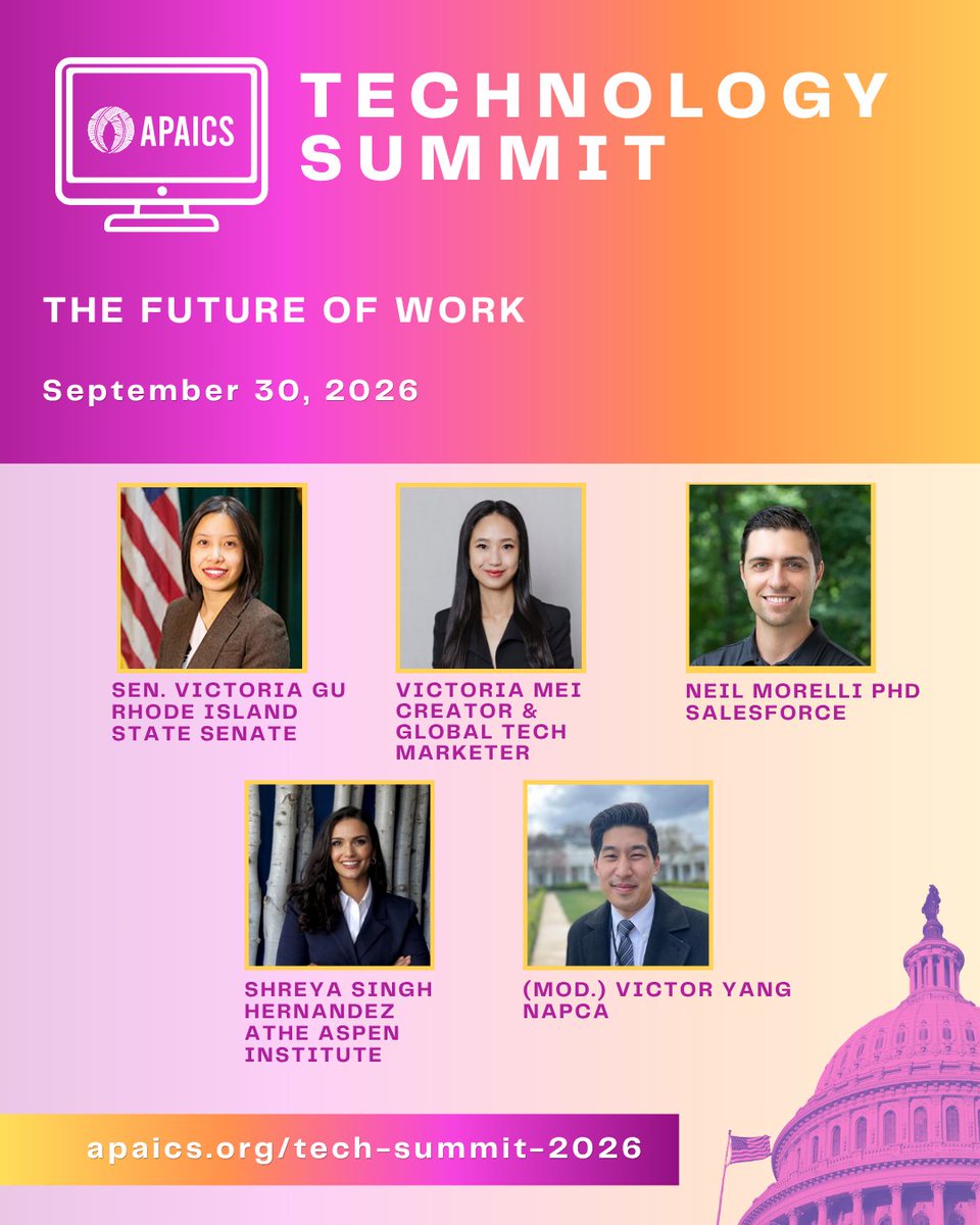 APAICS's tweet photo. 📣 Introducing our Day 2 panelists for the 2026 APAICS virtual Tech Summit happening from September 29-30! Join us for vital discussions on the evolving digital policy landscape and its impact on our future!

Learn more at https://t.co/wd2FrYkmML 

#APAICSLeads #TechSummit #Day2 https://t.co/alTAK1bffW