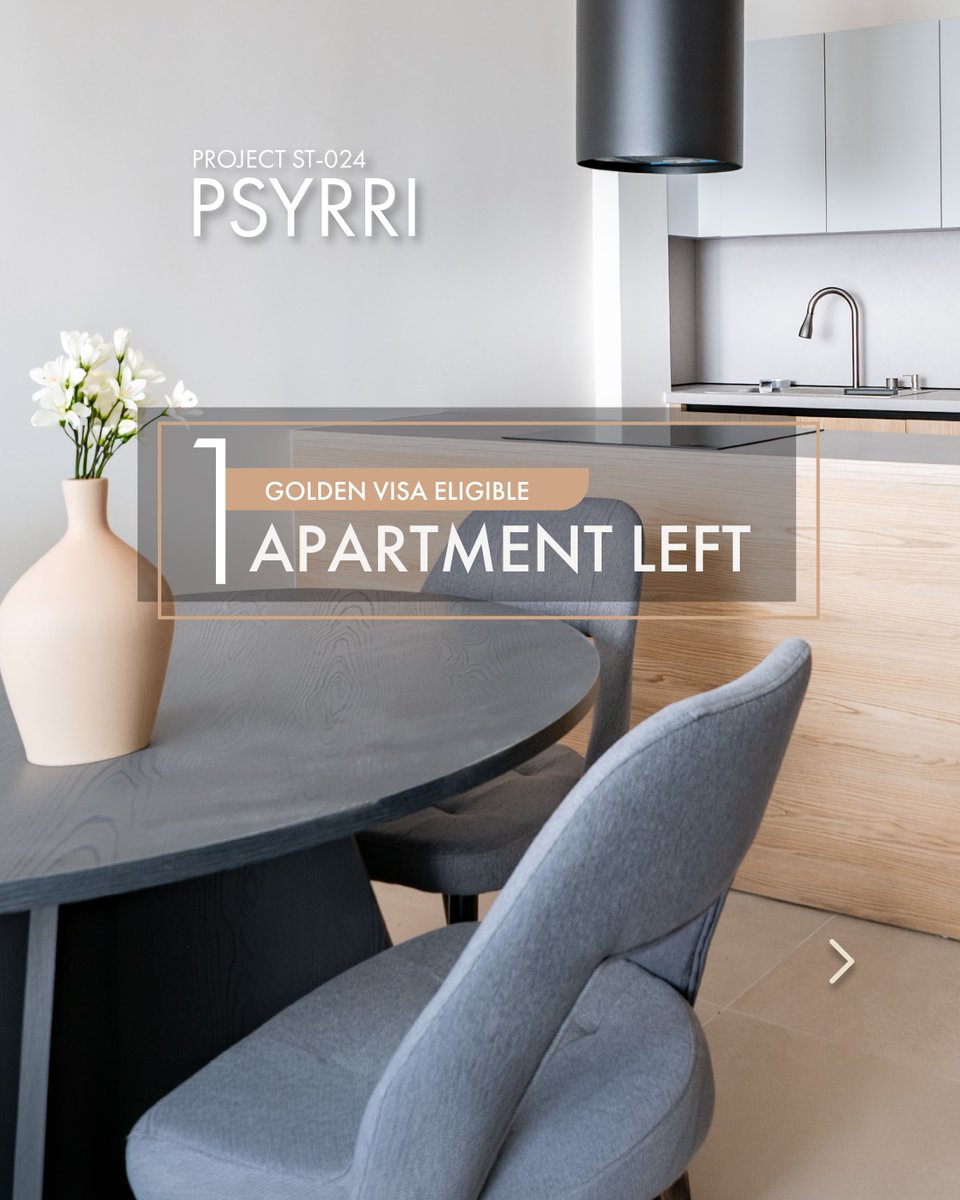 SantheosGreece's tweet photo. PROJECT | ST-024 PSYRRI | DELIVERED

Only 1 apartment left. 

Discover a 52m², 1 bedroom apartment on the 4th floor in the heart of Athens.

Delivered and ready to move in, this residence features modern interiors and high-end finishes making it Golden Visa eligible.

A prime city-center asset, ready for your next investment.

📩 Contact us for information.
🔗 Discover full project details: https://t.co/F7m9B8IUXv

―
PROJECT | ST-024 PSYRRI | DELIVERED

Son 1 daire kaldı.

Atina’nın kalbinde, 4. katta yer alan 52 m² büyüklüğündeki bu şık 1+1 daireyi keşfedin. 

Taşınmaya hazır, modern tasarımı ve kaliteli detaylarıyla öne çıkan dairemiz Golden Visa (Altın Vize) için uygundur.

Şehrin merkezinde konumlanan daire, bir sonraki yatırımınız için değerli ve güvenli bir fırsat sunuyor.

📩 Detaylı bilgi için bizimle iletişime geçin.
🔗 Tüm proje detaylarını web sitemizde inceleyin: https://t.co/F7m9B8IUXv
.
.
.

#santheos #goldenvisagreece #athens #investingreece #liveineurope