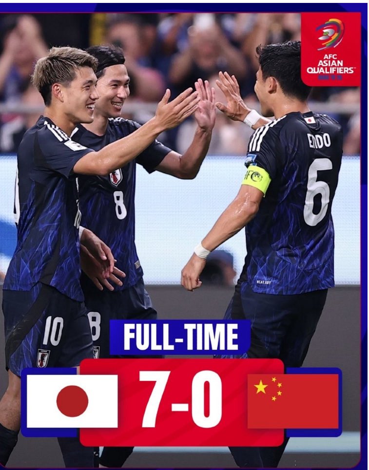 China4269487's tweet photo. @luyao_100fo 中國共好棒棒，被🇯🇵7-0🇨🇳🤭 https://t.co/Er527cfaCd