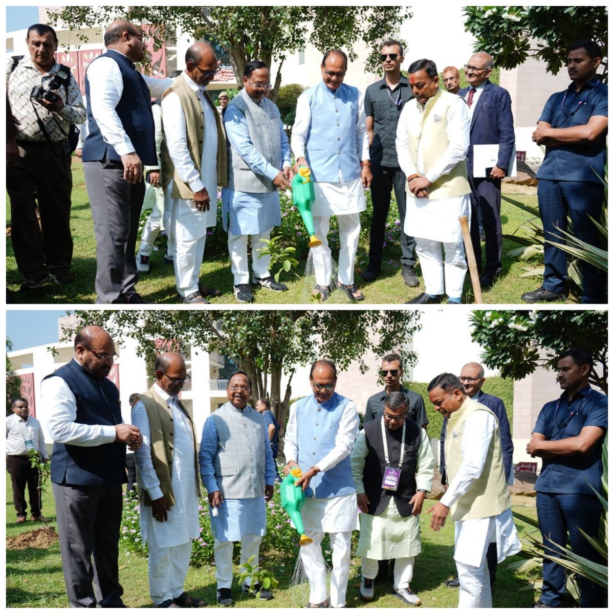ramvicharnetam's tweet photo. 'एक पेड़ माँ के नाम 3.0' अभियान के अंतर्गत आज राष्ट्रीय कृषि विज्ञान परिसर (NASC), पूसा, नई दिल्ली के प्रांगण में केंद्रीय कृषि एवं किसान कल्याण तथा ग्रामीण विकास मंत्री श्री @ChouhanShivraj जी के साथ वृक्षारोपण कर पर्यावरण संरक्षण का संकल्प दोहराया।

हर लगाया गया पौधा स्वच्छ पर्यावरण, हरित विकास और आने वाली पीढ़ियों के सुरक्षित भविष्य की मजबूत नींव है।

आइए, हम सभी अधिक से अधिक वृक्ष लगाकर इस जन अभियान का हिस्सा बनें और प्रकृति के संरक्षण, पर्यावरण संतुलन तथा हरित एवं समृद्ध भारत के निर्माण में अपना सक्रिय योगदान दें।

#EkPedMaaKeNaam 

@narendramodi @AmitShah @NitinNabin @smritiirani @bjpkarmveer @sidharthshambhu @vishnudsai @ChhattisgarhCMO
