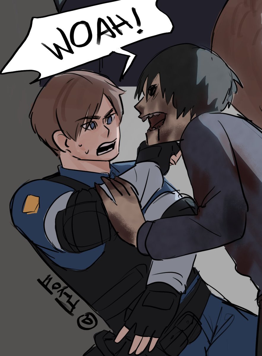 flyott's tweet photo. I genuinely just stumbled across this 4 (5?) part that I made a while back and completely forgot about??? 🤷‍♀️ anyways enjoy as I try to finish it up today I can’t believe me sometimes 🫩 #hunk #Leonkennedy #residentevil #Lunk #Hunkennedy https://t.co/AtcUUwg8sc