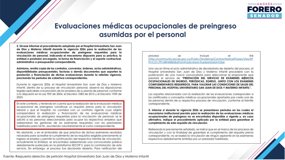 AForeroM's tweet photo. Tras la 2a vuelta @GA_Jaramillo siguió metiendo amigotes en provisionalidad en el San Juan de Dios, que sigue sin atender pacientes.

En medio de la crisis sé pasó de 39 a 76 personas con un costo mensual de $478 M.

Además contrataron sin contrato de evaluación médica vigente. https://t.co/z6lXi526fx