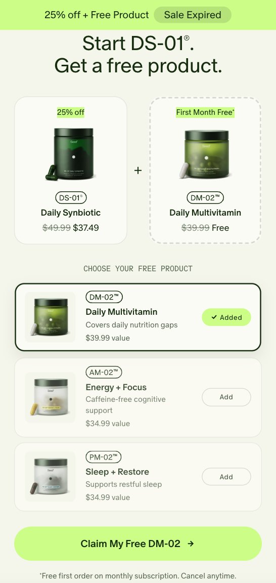 stepanecom's tweet photo. Best DTC funnels of the week 🚨

(Supplement edition)

- https://t.co/pyjvBS7z5N
- https://t.co/2Cc9giBdqB
- https://t.co/QThrsT9kIZ
- https://t.co/1UAEGZeZPR
- https://t.co/N2Mzptxuuk
- https://t.co/SuLoRFkPbv
- https://t.co/U7572iSpom
- https://t.co/eK2D53oibc

Takeaways:

- Omni is pushing HARD on Flip-to-Win.
- Seed is testing a new BOGO offer with a free product.
- RYZE is making listicles way more interactive with AI GIFs + scratch-to-reveal CTAs.

And this is literally just ONE week.

Watch what the biggest brands are doing.

Adapt it for your brand.

Then test the shit out of it.