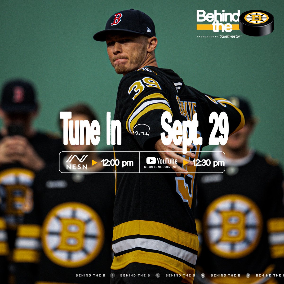 NHLBruins's tweet photo. Gear up for the opener.

#BehindTheB https://t.co/Yq0CkEyHhu