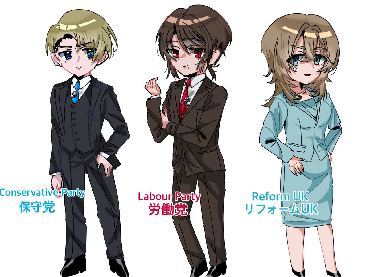 uimtff's tweet photo. 英国政党※一部
#政党擬人化 https://t.co/cuVKmWWgpT