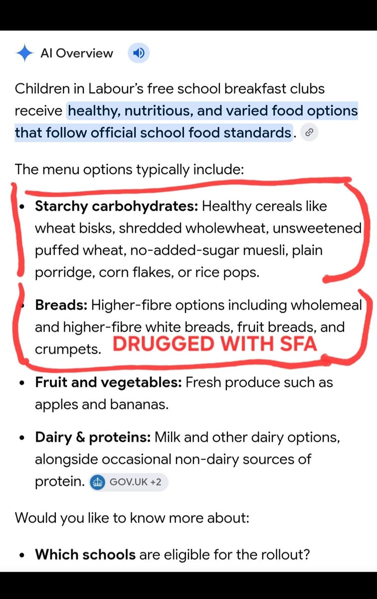 upforthefight1's tweet photo. This Dr describes what folic acid does to kids brains from the fortification of cereals that are the same in labour's free breakfast clubs👇

This is how SICK labour's agenda is, willingly &amp; knowingly targeting little children's brain health, and with the highest dose 👇

😥😥😢 https://t.co/Su2WkPOJlE