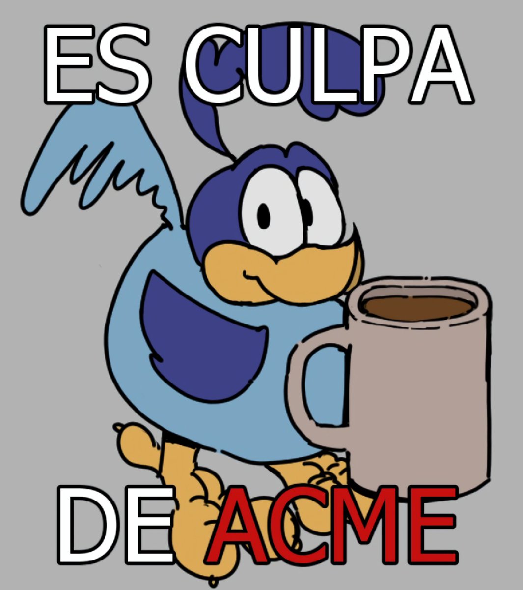 UmitaaaLOL's tweet photo. Mañana tengo examen y en lo único que pienso es en este maldito pájaro #roadrunner #coyotevsacmeㅤㅤ 
"It's Acme's fault." https://t.co/Bs8yyBq4q1