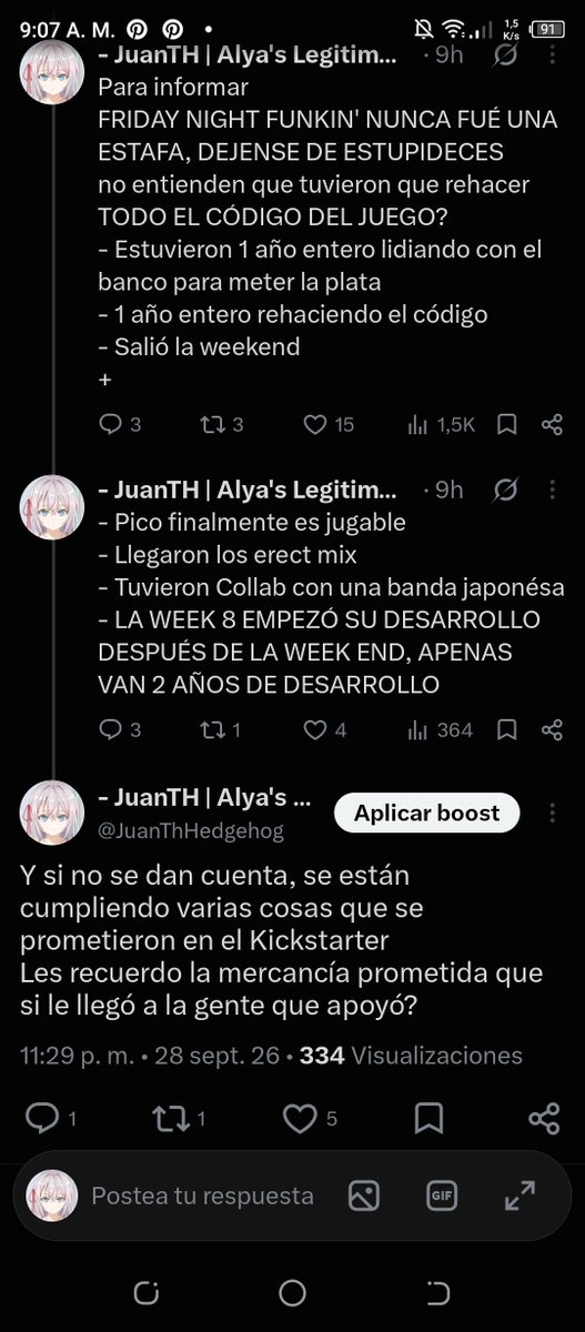 JuanThHedgehog's tweet photo. Increíble que en 2026 aún haya gente creyendo que es una estafa
Que les cuesta informarse? Que les cuesta abrir los ojos?
SE TOMAN ENSERIO UN COMENTARIO Q MUY SEGURO NINJAMUFFIN DIJO EN BROMA
Y aún siguen confundiendolo como el creador de fnf, cuando no es así, es Phantom arcade. https://t.co/AiXV6yG2mF