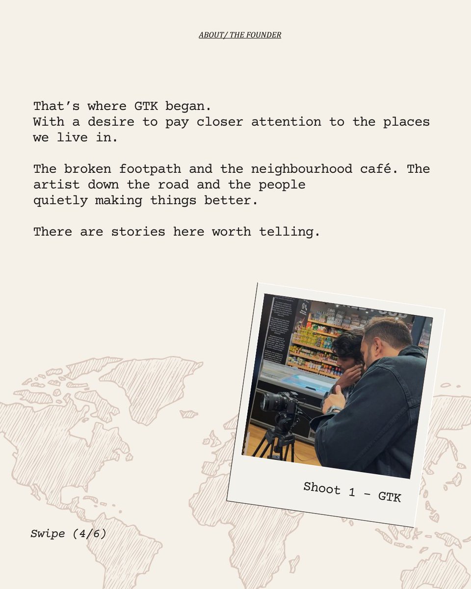 ThisisGTK's tweet photo. I’ve lived across cities, countries and cultures, and each one has left something behind.

A way of seeing people. A way of navigating streets. A sense of what works, what doesn’t, and what we’ve simply gotten used to.

GTK is our founder @tiwaryr’s attempt to pay closer attention.