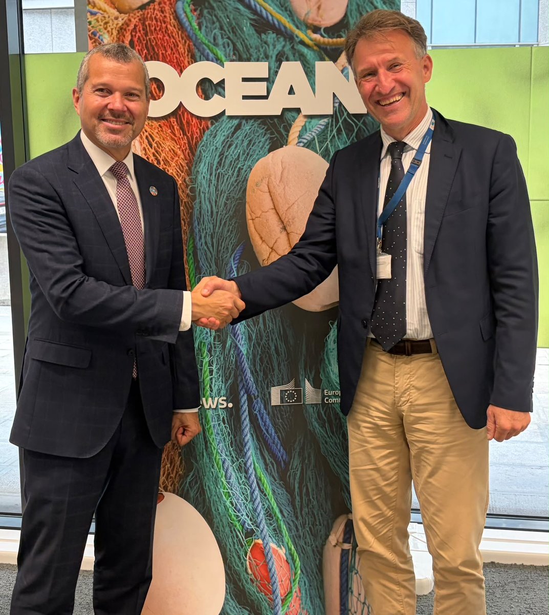 IMOSecGen's tweet photo. First meeting with Deputy DG of @EU_MARE Kestutis Sadauskas. A shared focus: advancing #BBNJ implementation while building on effective IMO instruments, including #MARPOL Special Areas &amp; Particularly Sensitive Sea Areas. #OceanGovernance https://t.co/xrgbXbkWnN