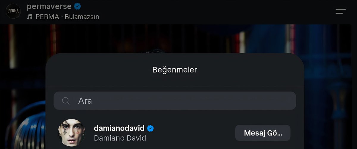 permacrave's tweet photo. #PERMAGLOBALDE
Måneskin grubunun solisti Damiano David Perma'nın son instagram gönderisini beğendi 🥹🥹🫶🏻🫶🏻 https://t.co/LF2Txh9co1
