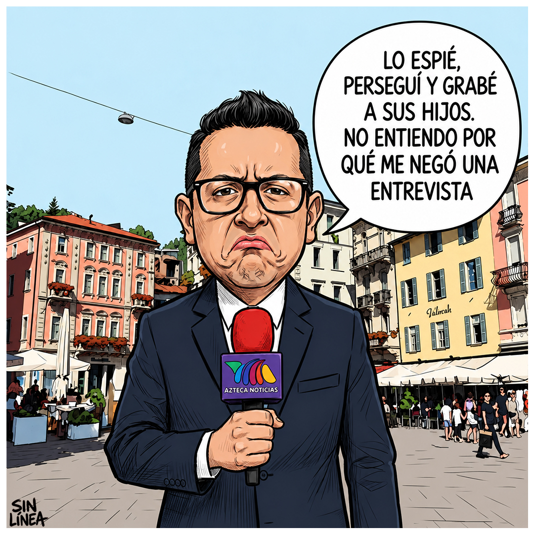 SinLinea_Mx's tweet photo. "Irving chillón" | CartonerIA #SinLínea ✍🏻

#IrvingPineda #TVAzteca #AmílcarOlán #Lugano https://t.co/HE3WAN0LuG