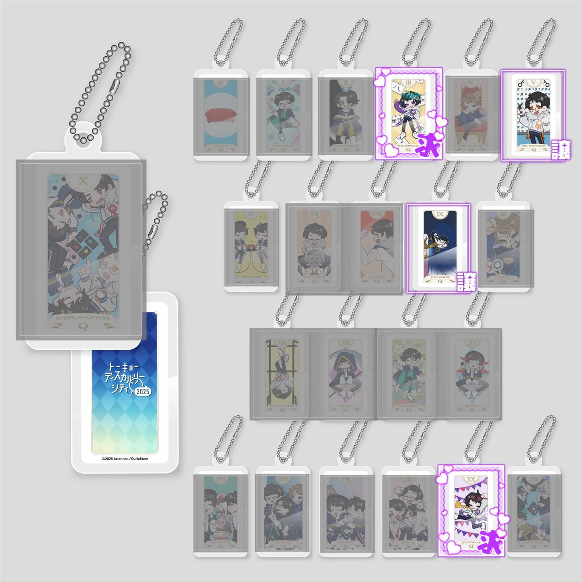 tag82633209's tweet photo. 【交換】 【譲渡】
タロットカード風アクリルチャーム

求：Ⅲ  XX または500円（＋送料）
譲：kwmr trsk

他ymmtグッズとの異種交換も可能ですのでご相談ください

10/3有明
10/4TDC
お気軽にお声掛けください

#QKグッズ交換中 https://t.co/oGa39tkPjs