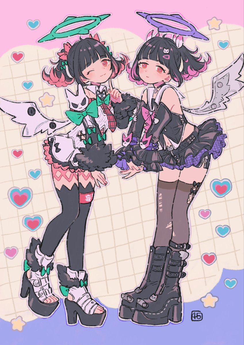sh4i6o's tweet photo. どっちの羽ちゃんも好き🖤🤍🩷(再掲) https://t.co/t3eeHlV4oH